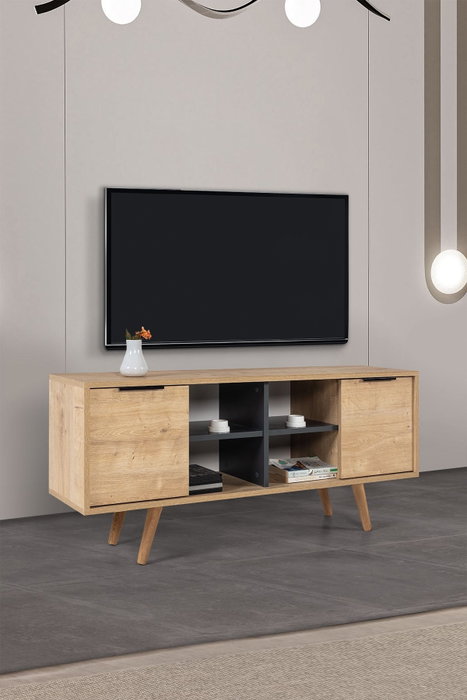 Hanah Home Sina 3319 Soporte para TV Roble Zafiro y Antracita
